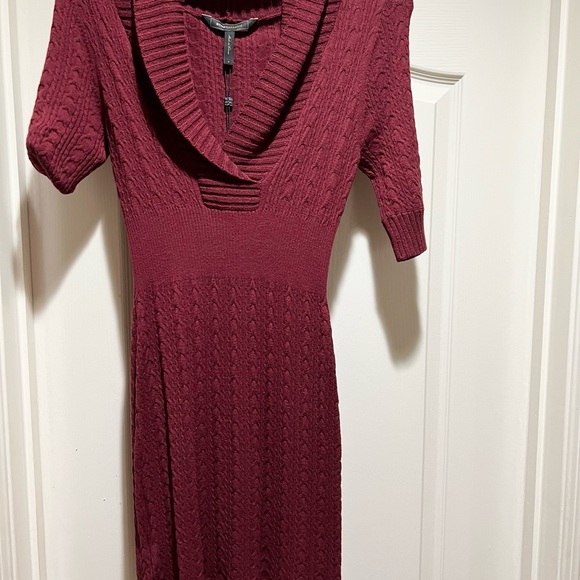 Bcbg sweater dress burgundy - Picture 4 of 6